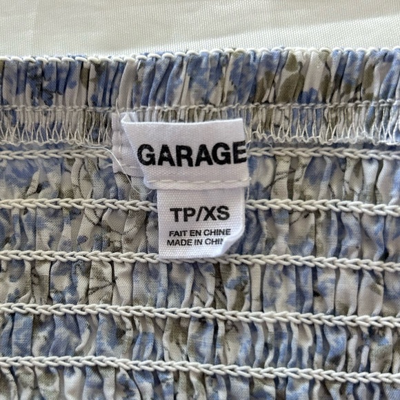 Garage Blue Floral April Poplin Bustier Corset Tank - Picture 7 of 9